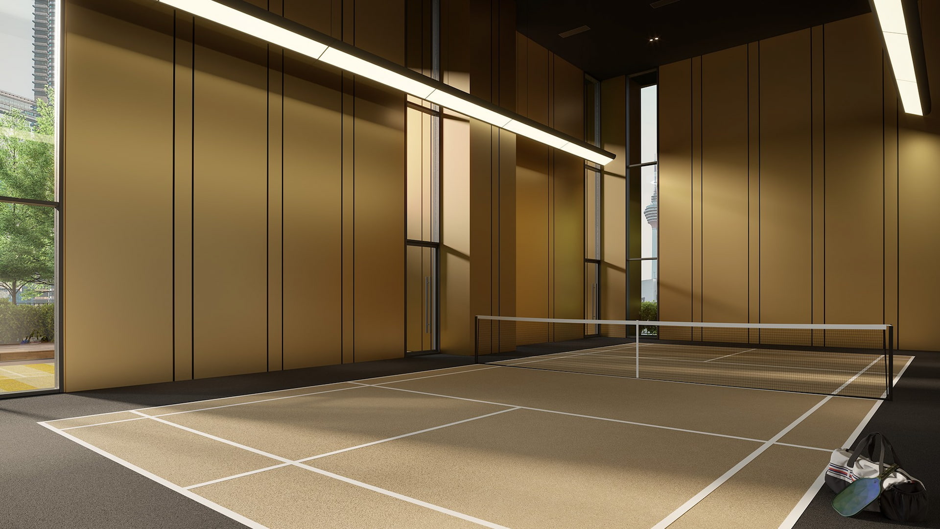 Indoor Pickleball & Badminton Court 室内匹克球与羽毛球场